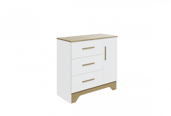 Comoda Popy Retro Lisa Peroba 1 Porta Plus