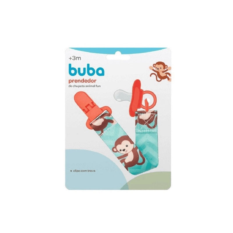 Prendedor de Chupeta Buba Baby Animal Fun Macaquinho