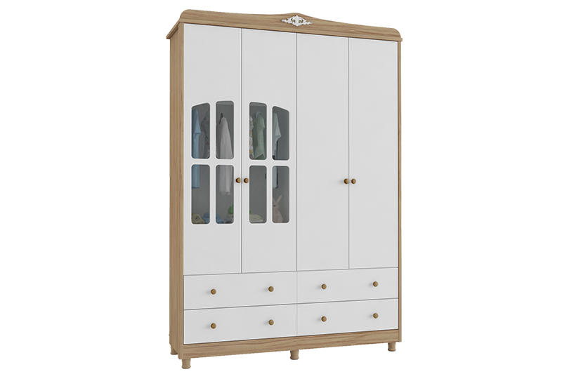 Guarda Roupa Elô Peroba 4 Porta