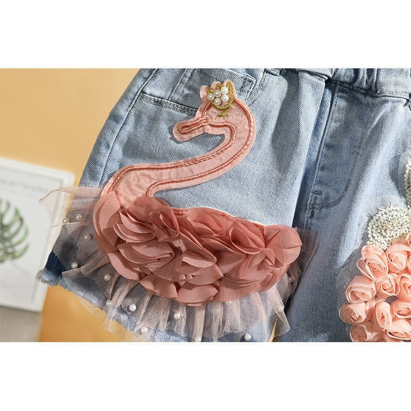 Shorts Infantil Cisne