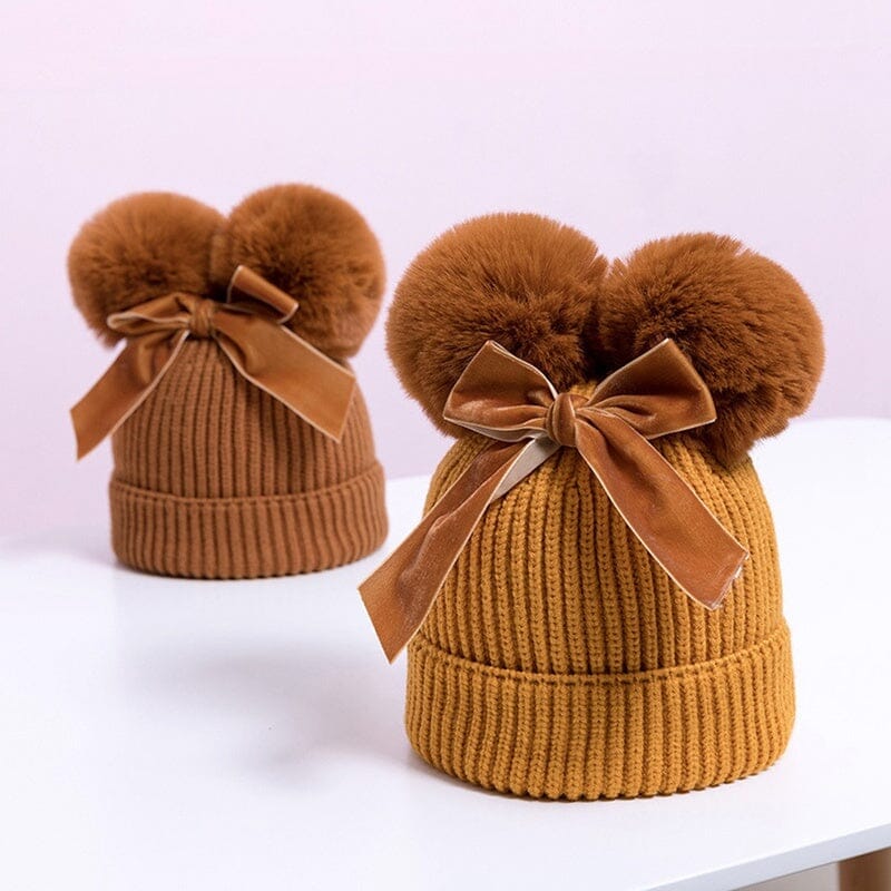 Touca Pompom e Laço