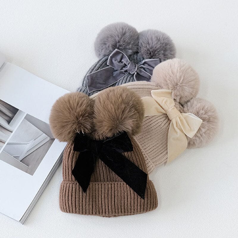 Touca Pompom e Laço