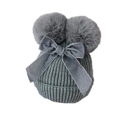Touca Pompom e Laço