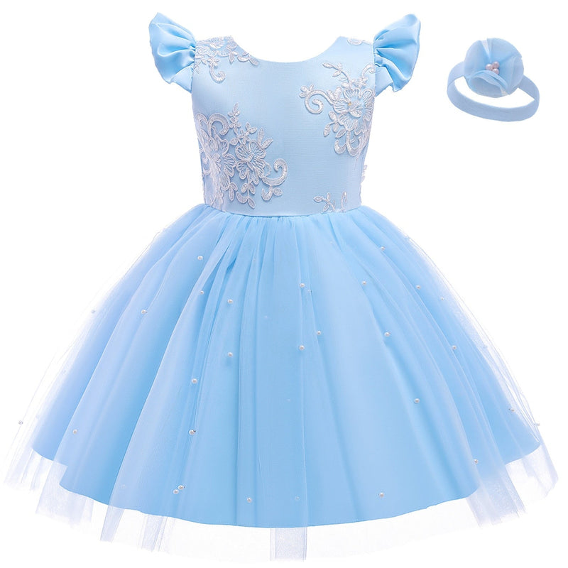 Vestido de Festa Infantil Pérola + Faixa