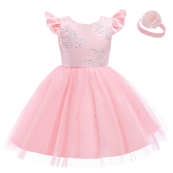 Vestido de Festa Infantil Pérola + Faixa