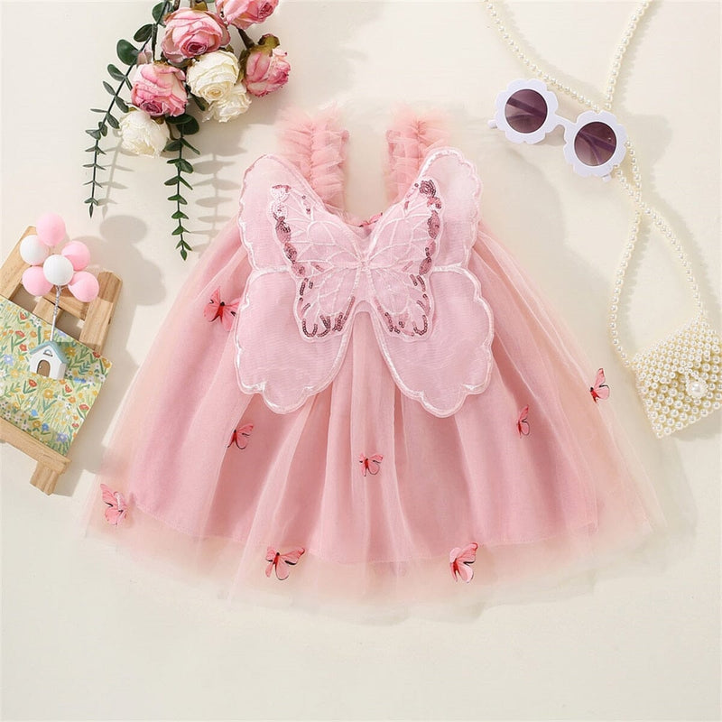 Vestido Infantil Borboletinhas Asa