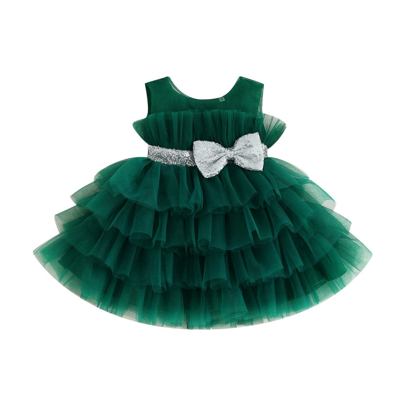 Vestido Infantil De Festa Laçinho e Tule