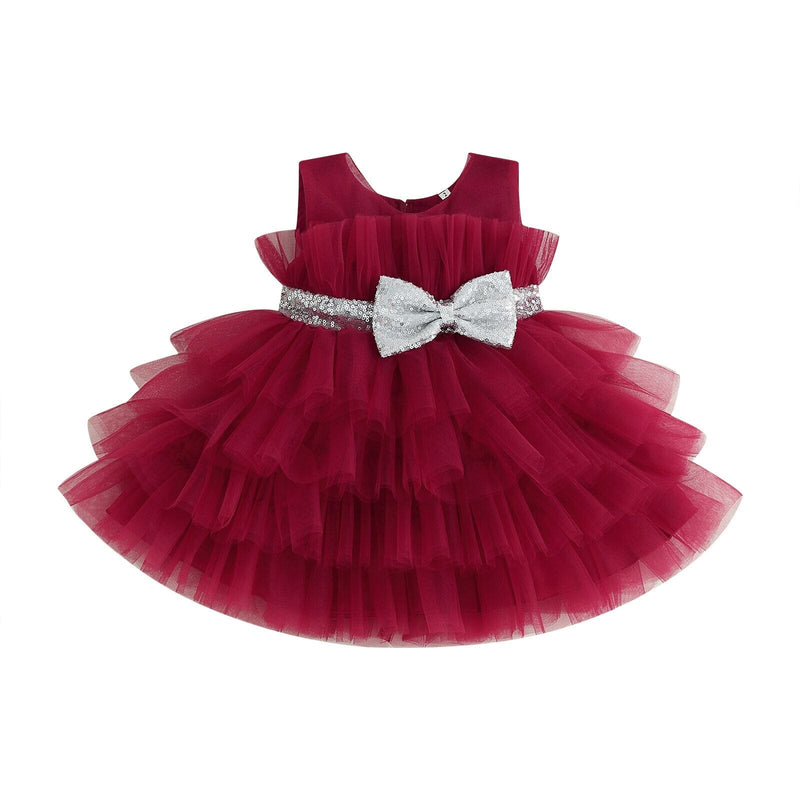 Vestido Infantil De Festa Laçinho e Tule