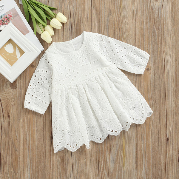Vestido Infantil Feminino Branquinho Clássico