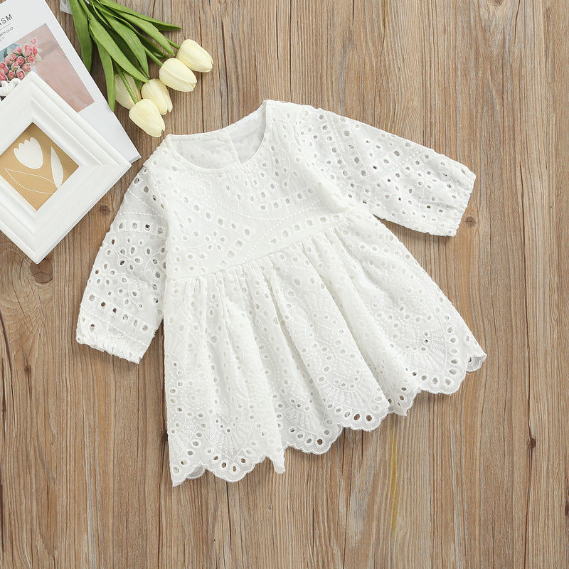 Vestido Infantil Feminino Branquinho Clássico
