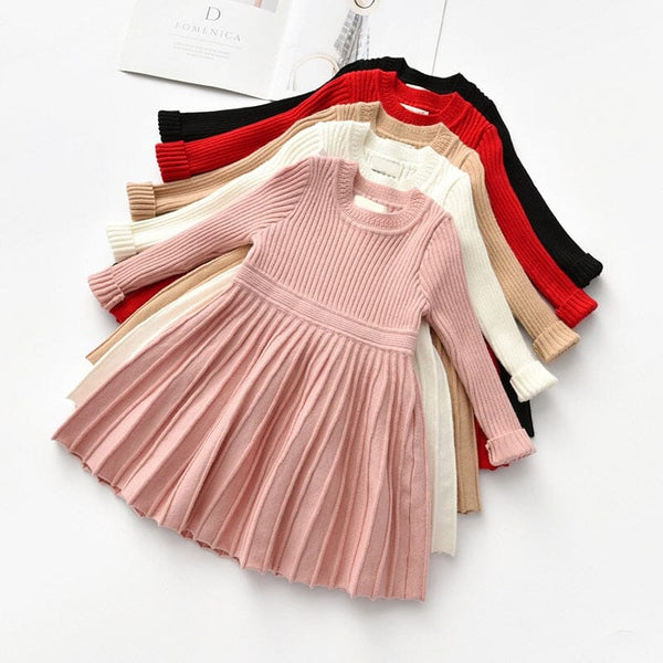 Vestido Infantil Lã Plíssado