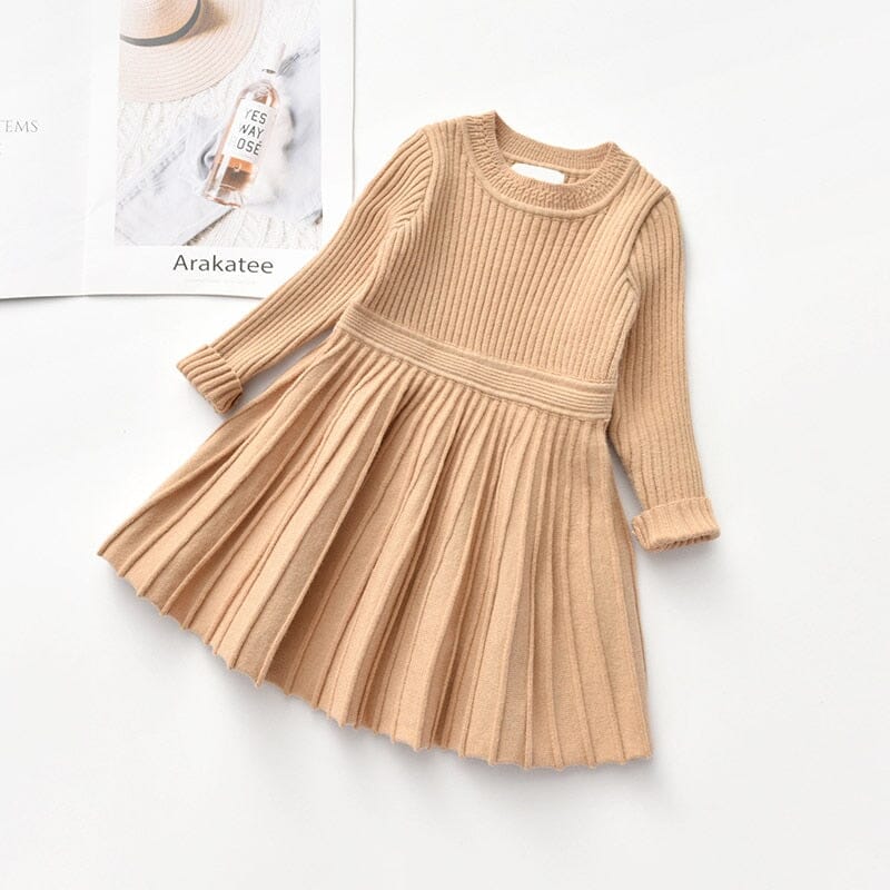 Vestido Infantil Lã Plíssado