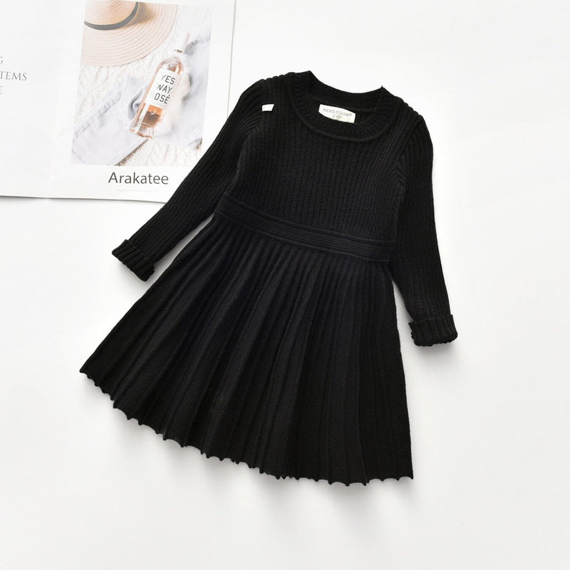 Vestido Infantil Lã Plíssado