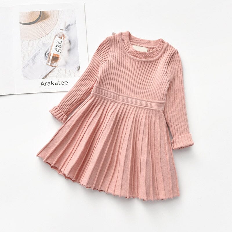 Vestido Infantil Lã Plíssado
