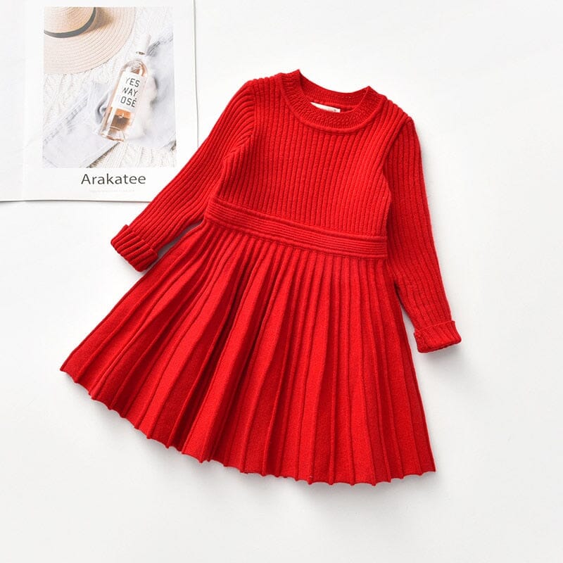 Vestido Infantil Lã Plíssado
