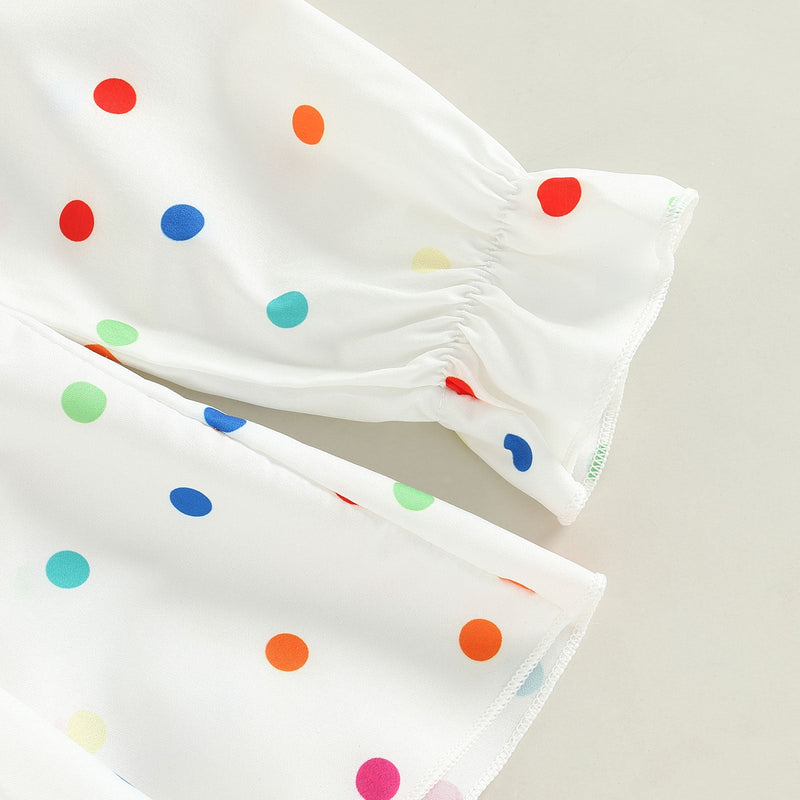 Vestido Infantil Poá Arco-Íris