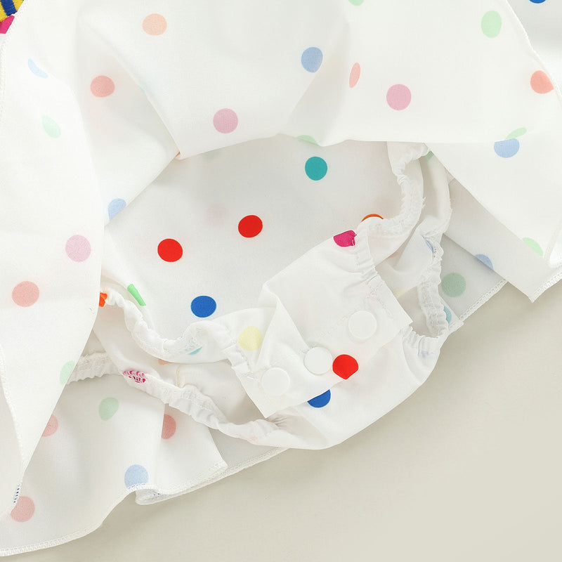 Vestido Infantil Poá Arco-Íris